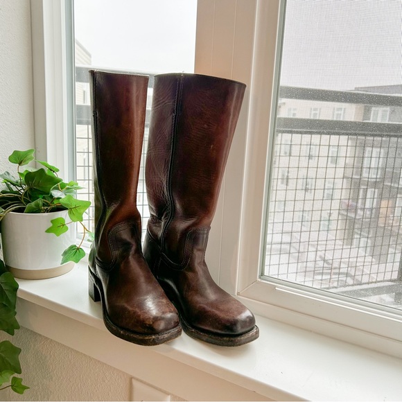 Frye Shoes - FRYE | Campus 14L Saddle Leather Boot Sz 6.5 Tall Leather Riding Boots Pull-On
